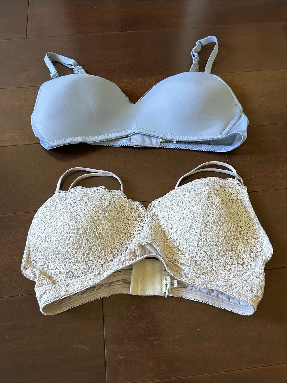 Cream Lace and Blue Everyday Bras - Women Intimates